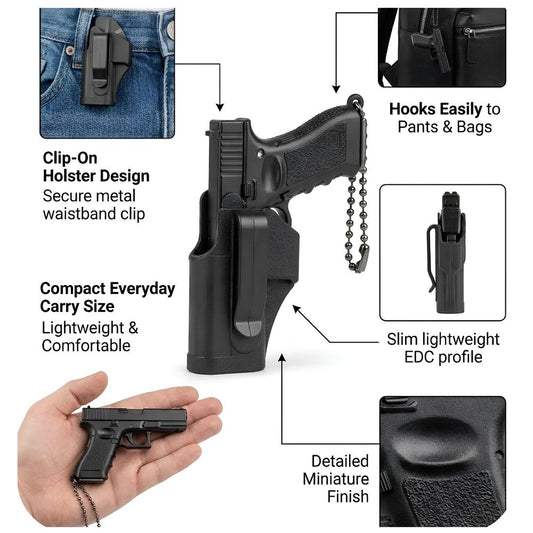 Mini G17 Tactical Metal Fidget Keychain