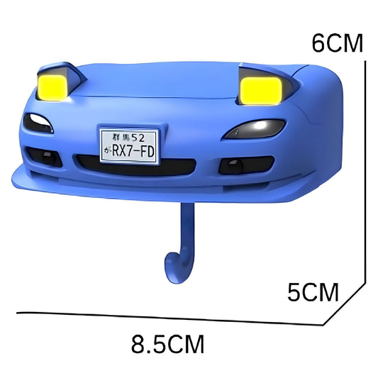Mazda RX-7 FD Inspired LED Wall Key Holder – Car Face Hook Organizer With Pop-Up Headlights – Unique Key Hanger
